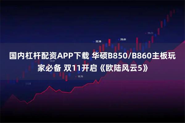 国内杠杆配资APP下载 华硕B850/B860主板玩家必备 双11开启《欧陆风云5》