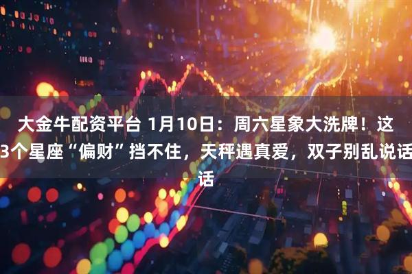 大金牛配资平台 1月10日：周六星象大洗牌！这3个星座“偏财”挡不住，天秤遇真爱，双子别乱说话