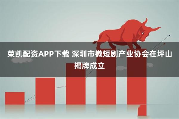 荣凯配资APP下载 深圳市微短剧产业协会在坪山揭牌成立