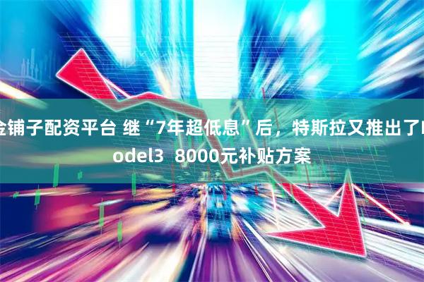 金铺子配资平台 继“7年超低息”后，特斯拉又推出了Model3  8000元补贴方案
