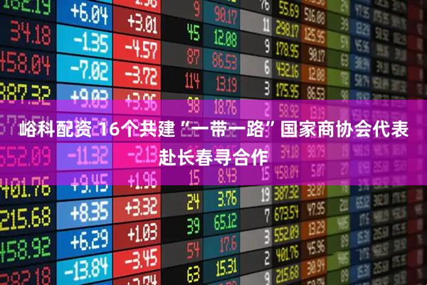 峪科配资 16个共建“一带一路”国家商协会代表赴长春寻合作