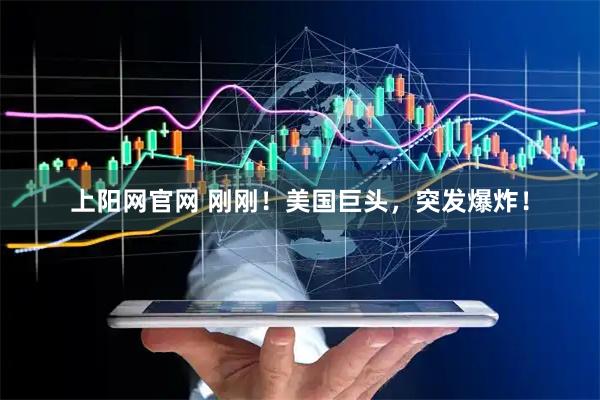 上阳网官网 刚刚！美国巨头，突发爆炸！